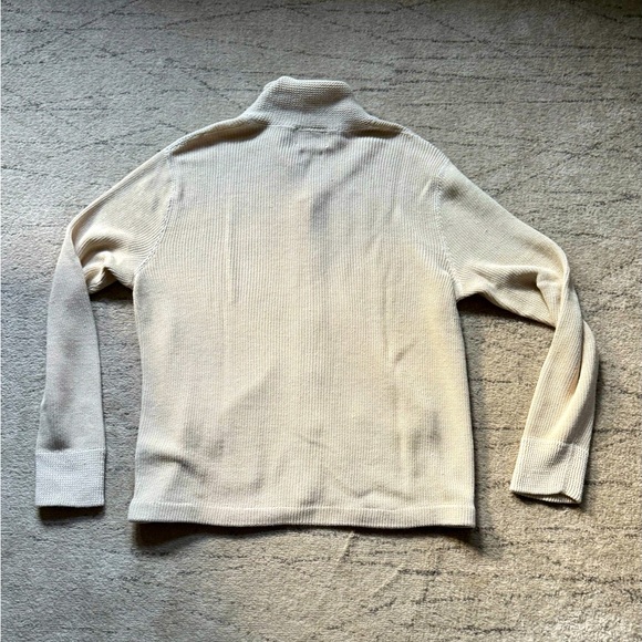 RRL Ralph Lauren Double RL Beige Men's shawl collar Linen Cardigan size -L - Picture 5 of 7